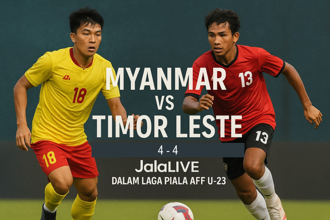 Hasil Match Piala AFF U-23 Kemarin Versi Jalalive: Myanmar vs Timor Leste 4-4 Penuh Aksi Menegangkan